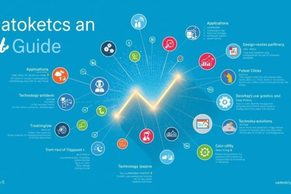 Infographic guide explaining Matoketcs with applications, technology, and future potential on a blue background.